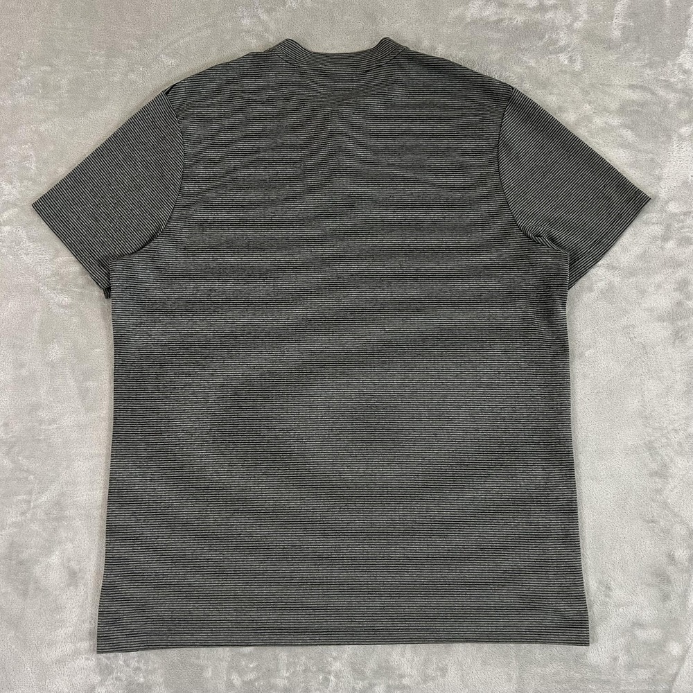 Nike Aeroreact Polo Henley Shirt Mens XL Gray Striped GolfPerformance Top - Picture 8 of 8